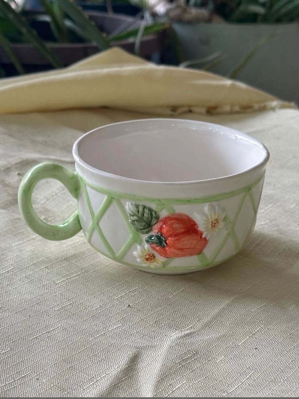 Vintage Ceramic Garden Tea Cup